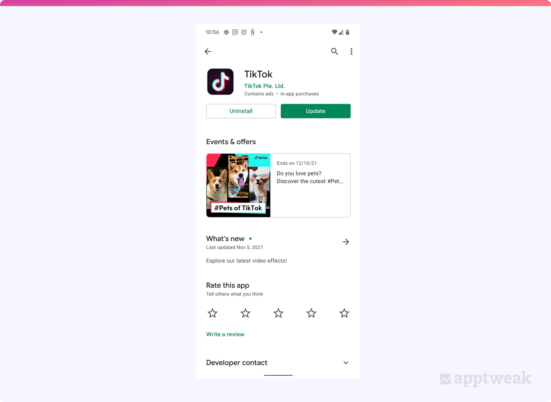 TikTok was among the first apps spotted using LiveOps on Google Play in December 2021.